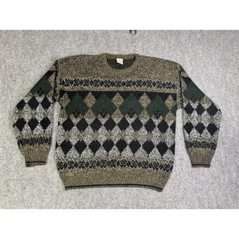 Men's Vintage Windridge Pullover Sweater Size Large Geometric 90's